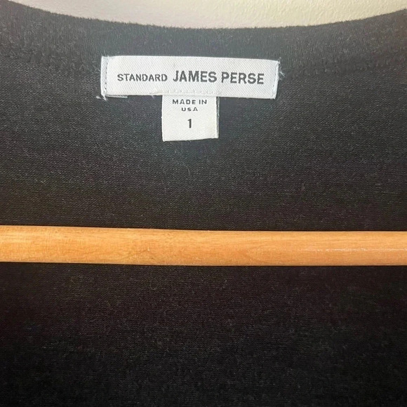 Standard James Perse ESTILO Charcoal Heather Gray Ruched Short Sleeve Dress Size - Picture 6 of 10